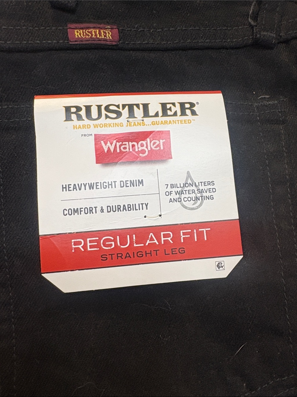 Wrangler Rustler Men's Straight Leg Jeans - Black